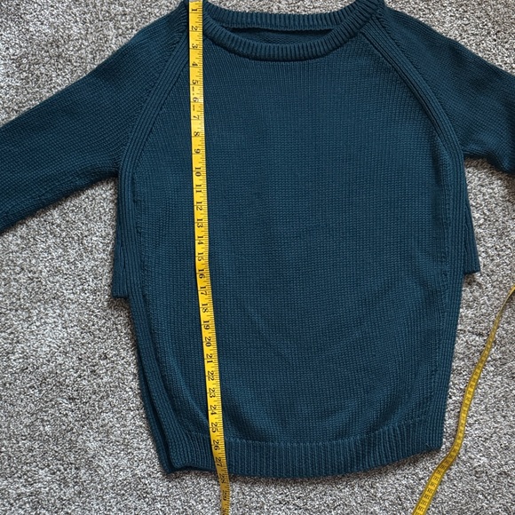 Lululemon Yin to You Chunky Knit Merino Wool Sweater - Deep Teal Alberta Lake - Picture 8 of 9